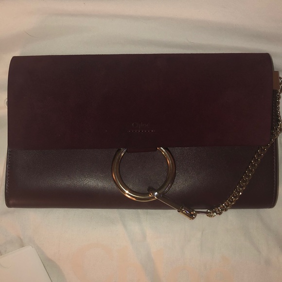 Chloe Handbags - Chloe maroon clutch, never used